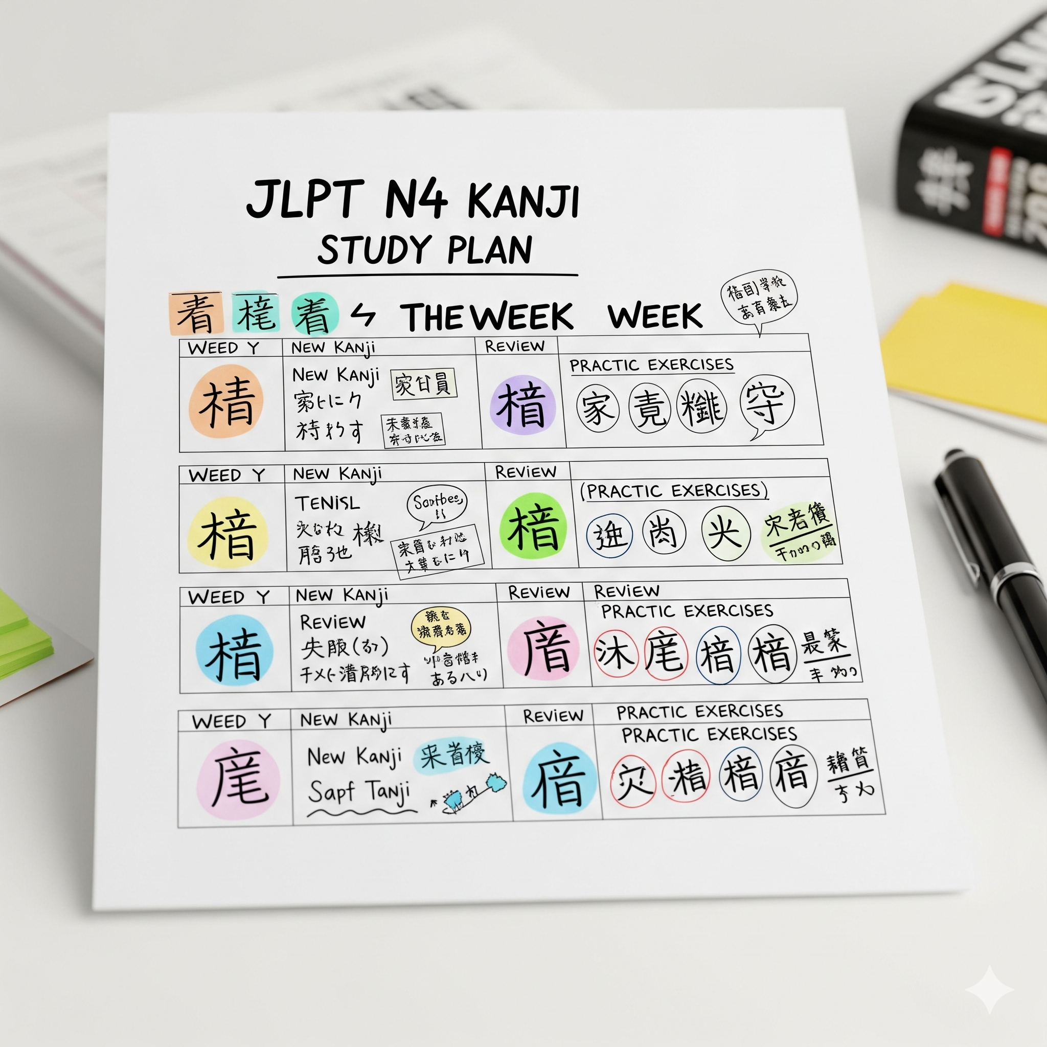 How Many Kanji for JLPT N4? A Practical Study Plan