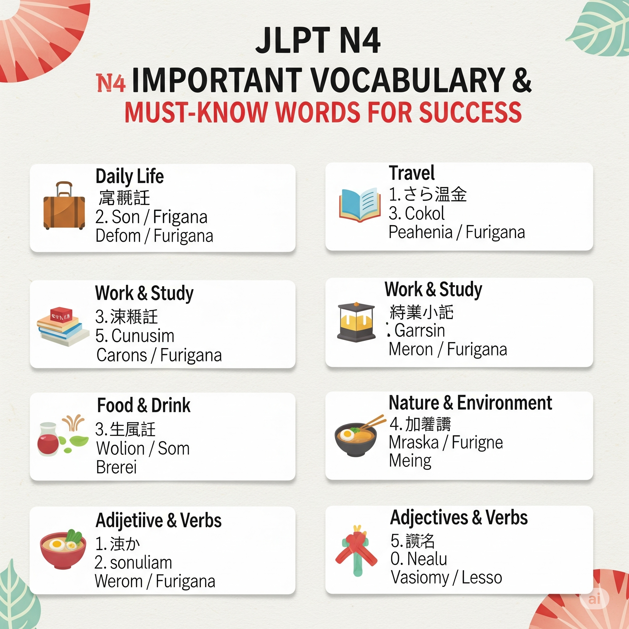 JLPT N4 Important Vocabulary & Must-Know Words for Success