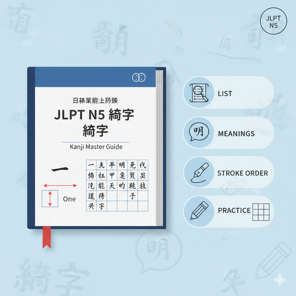 JLPT N5 Kanji Master Guide: List, Meanings, Stroke Order & Practice