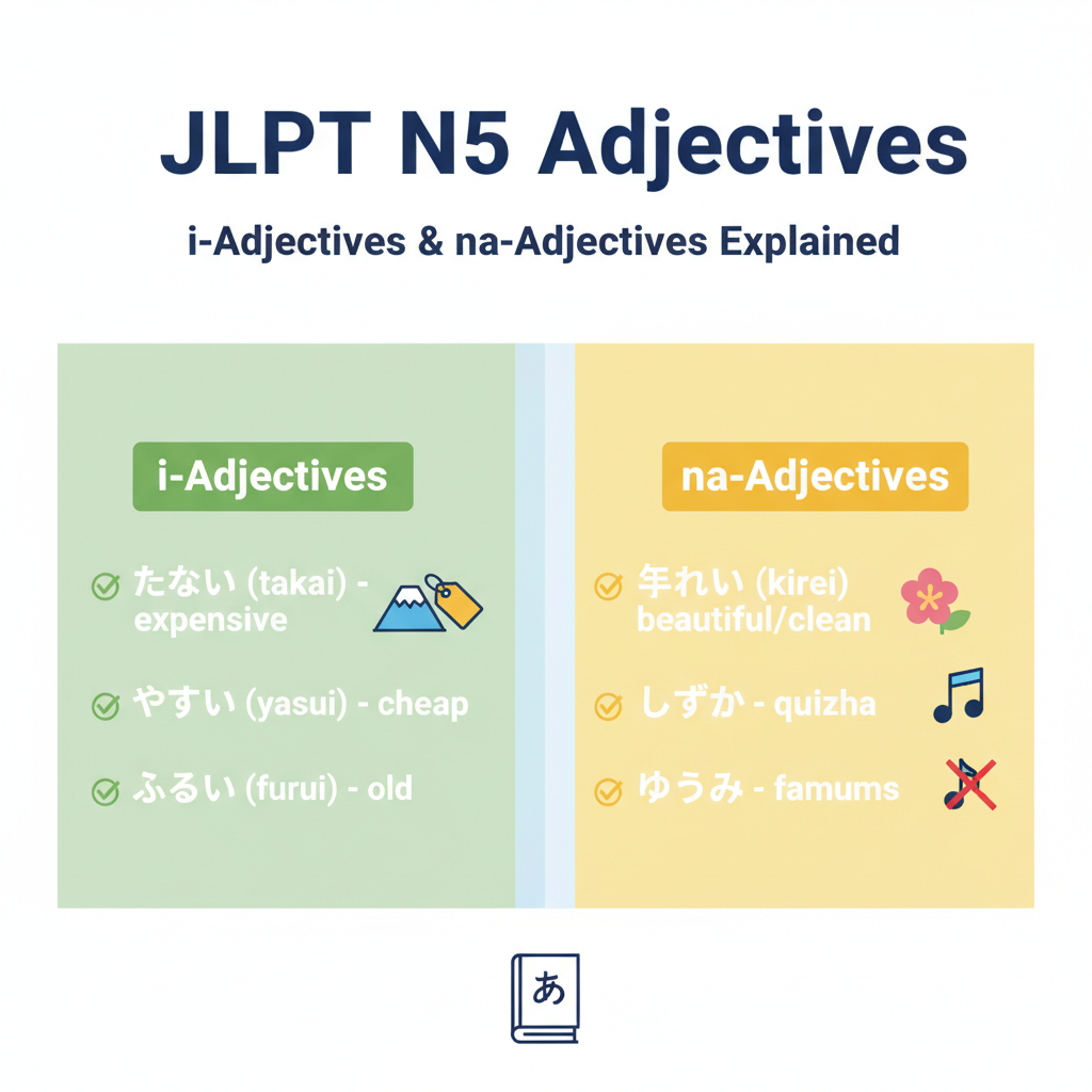 JLPT N5 Adjectives: i-Adjectives & na-Adjectives Explained