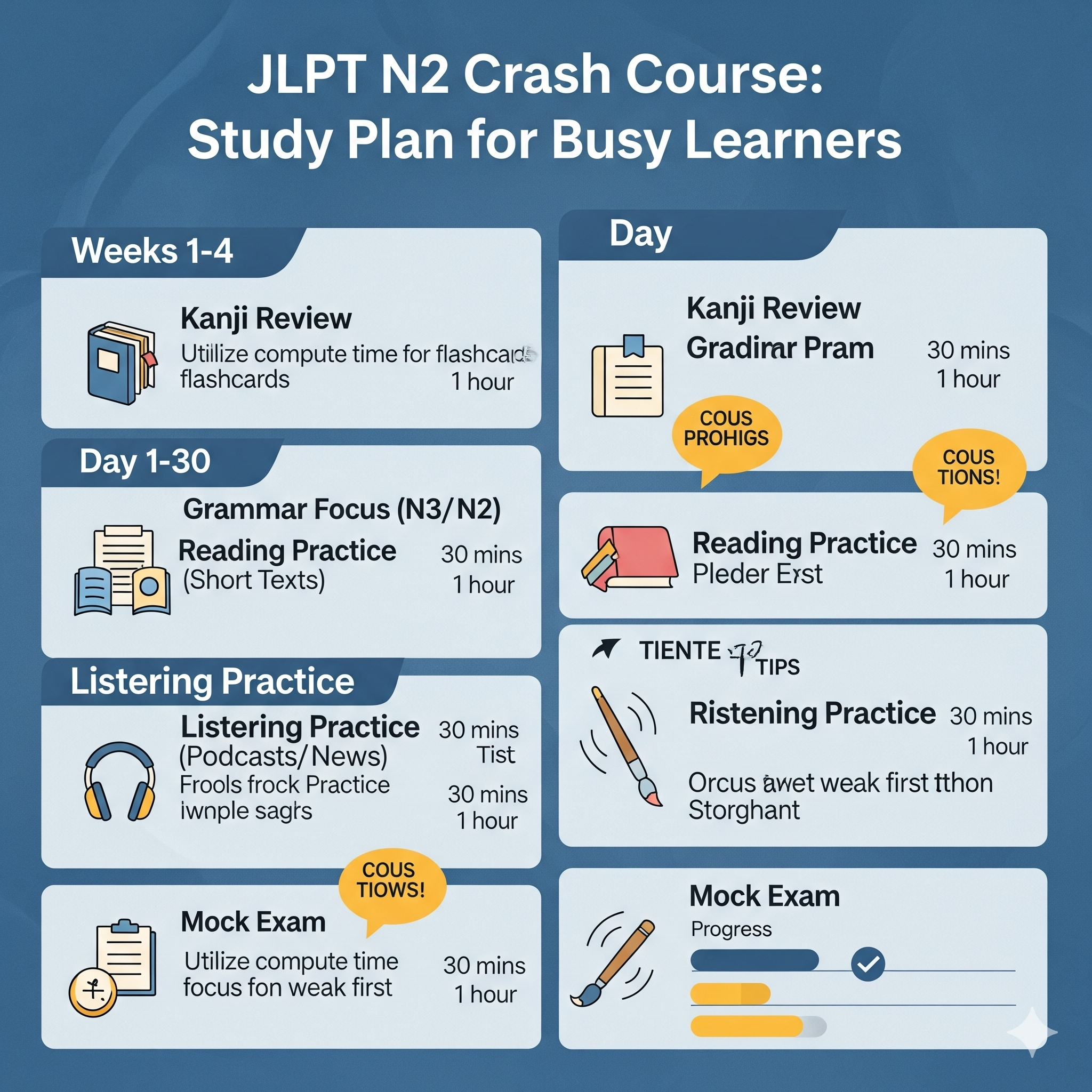 JLPT N2 Crash Course: Short-Term Study Plan for Busy Learners