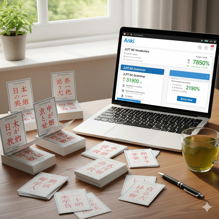 JLPT N2 Flashcards & Anki Decks: Best Tools for Memorization