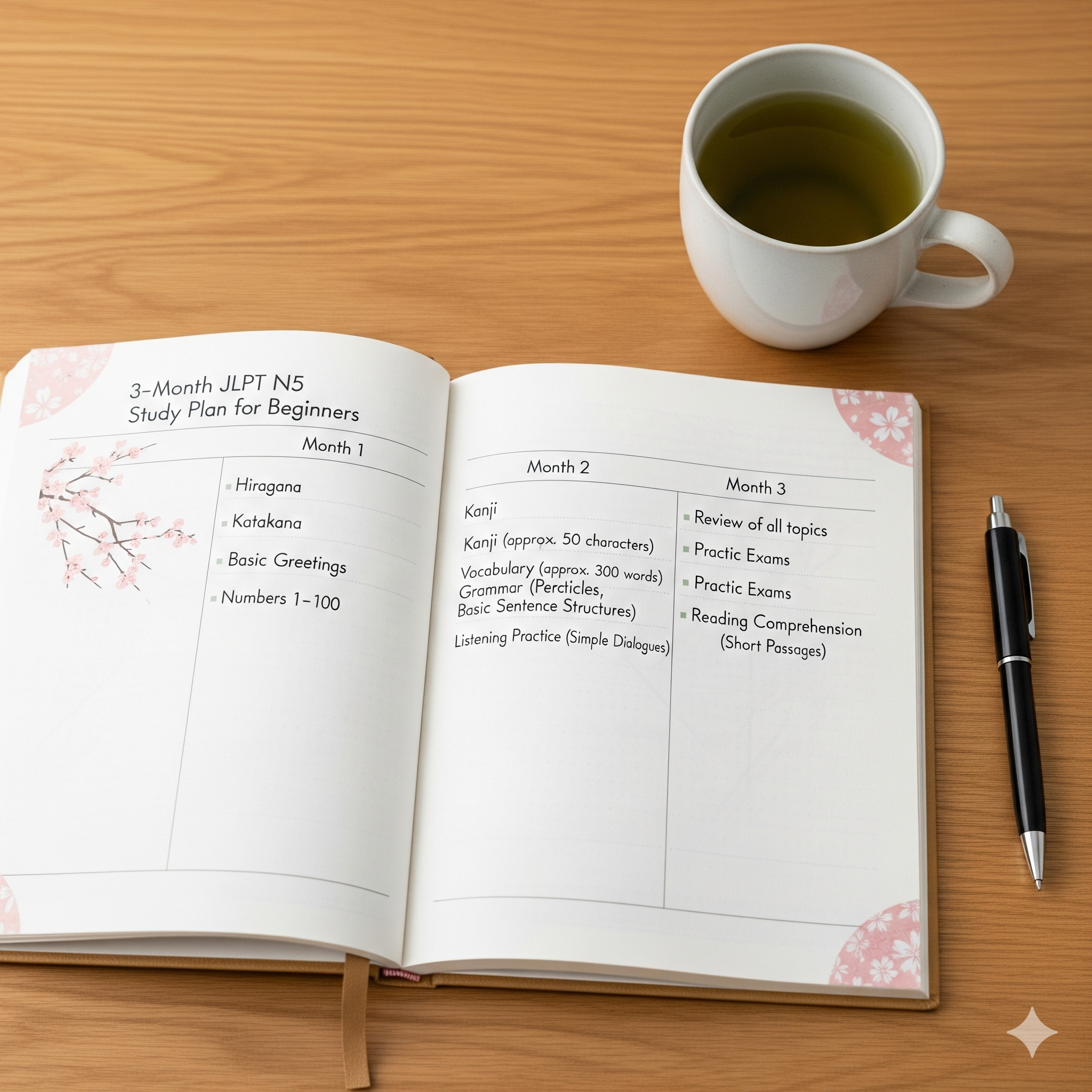 JLPT N5 3-Month Study Plan for Beginners