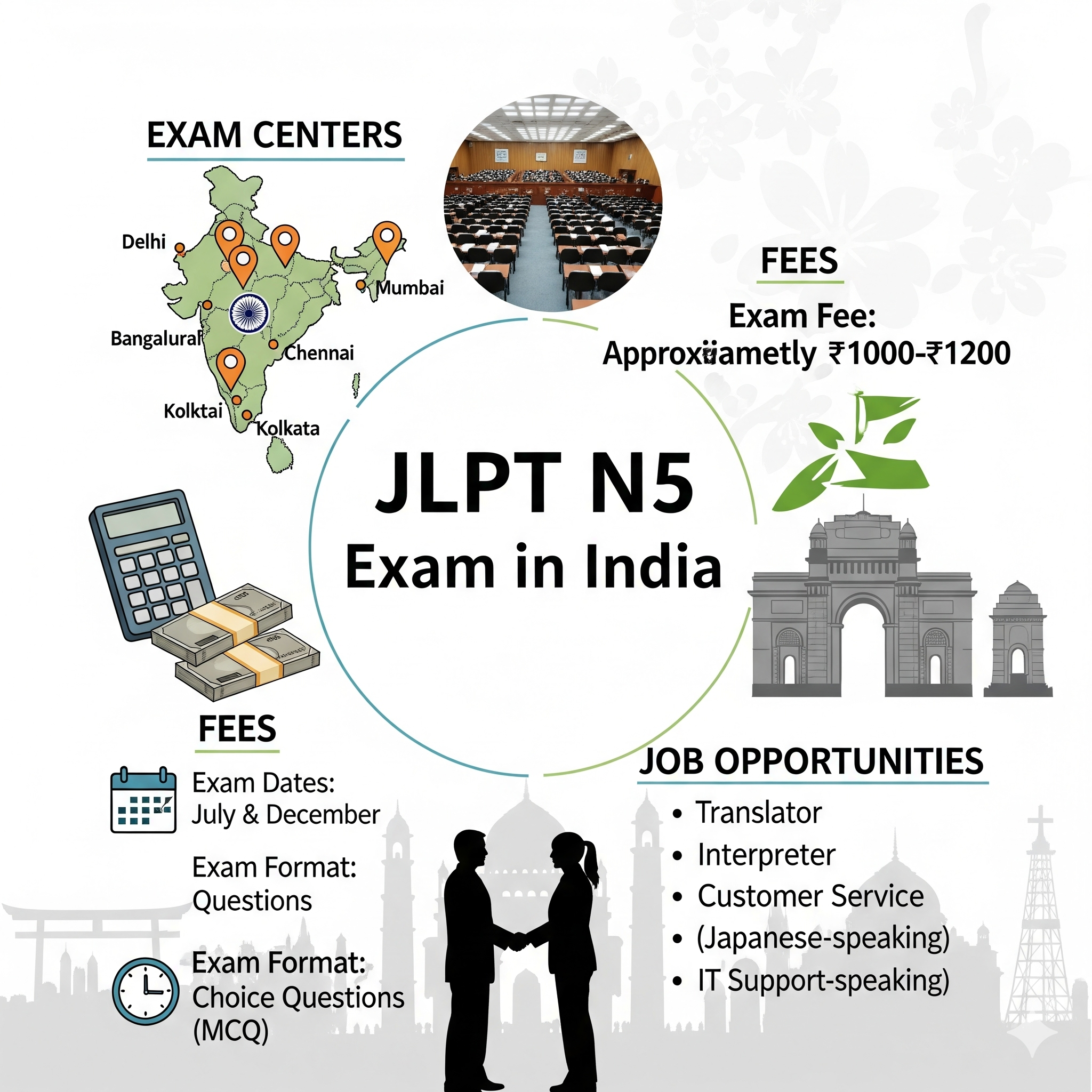 JLPT N5 in India: Exam Centers, Fees & Job