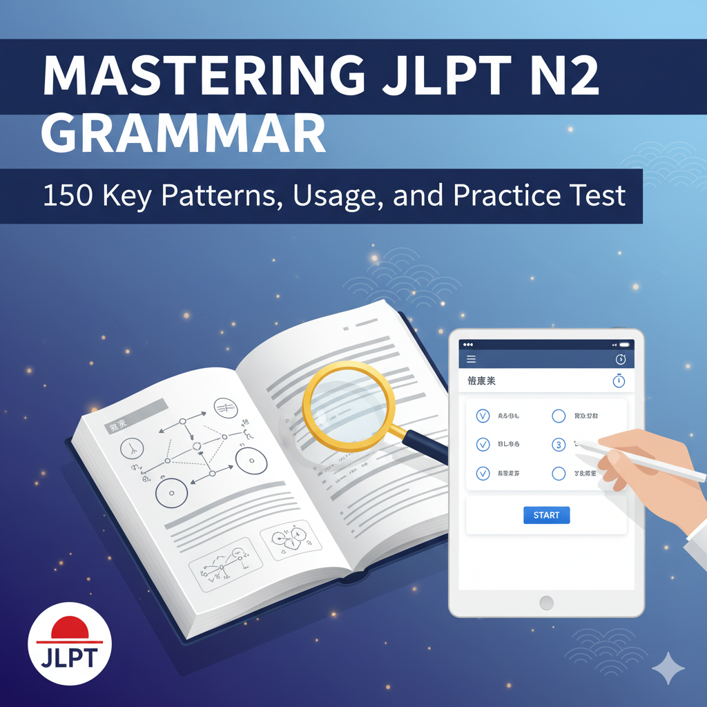 Mastering JLPT N2 Grammar: 150 Key Patterns, Usage, and Practice Test