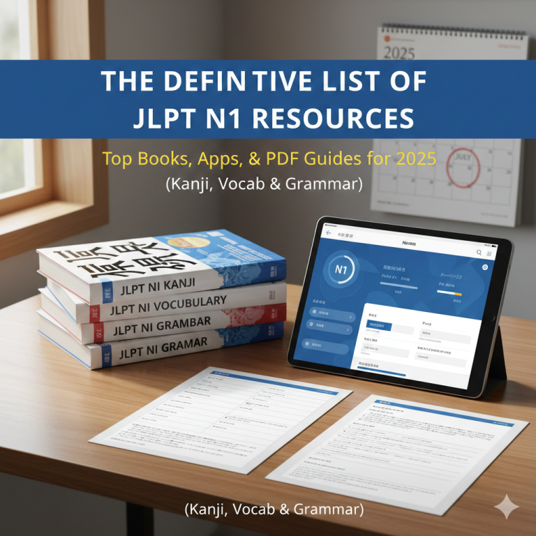 The Definitive List of JLPT N1 Resources: Top Books, Apps, and PDF Guides for 2025 (Kanji, Vocab & Grammar)