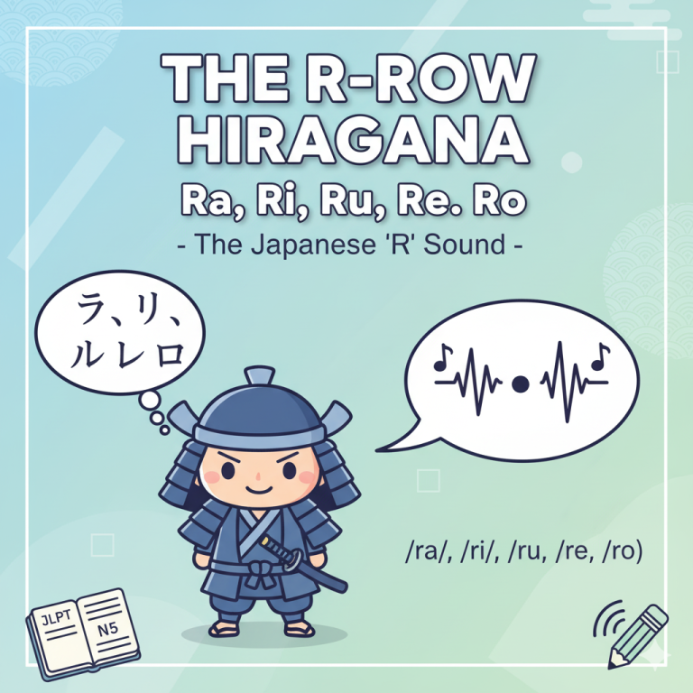 The R-Row Hiragana: Ra, Ri, Ru, Re, Ro - The Japanese 'R' Sound