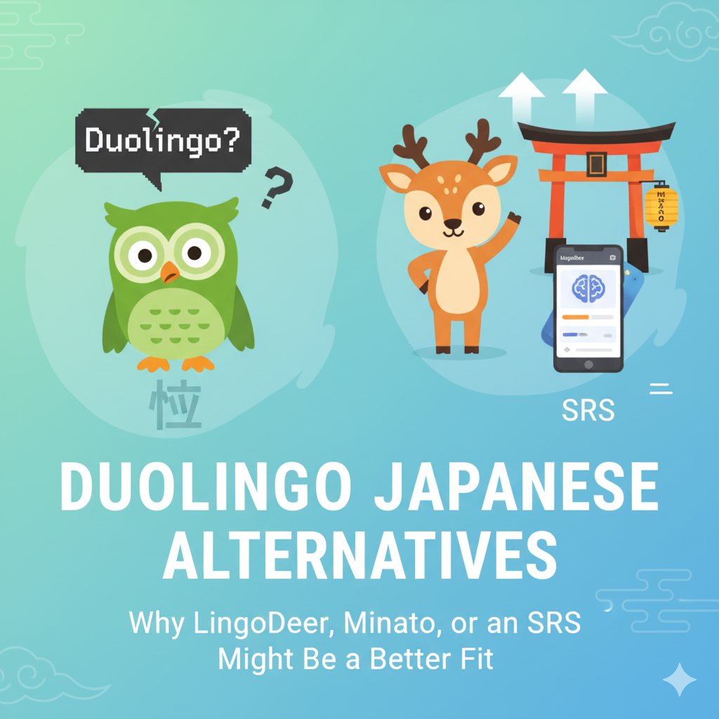 Duolingo Japanese Alternatives: Why LingoDeer, Minato, or an SRS Might Be a Better Fit