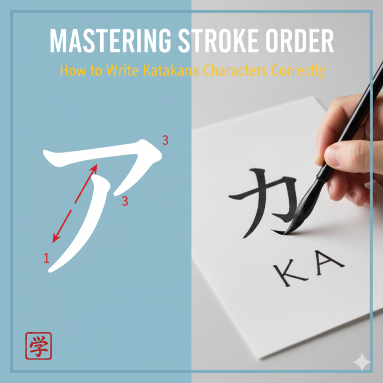 Mastering Stroke Order: How to Write Katakana Characters Correctly