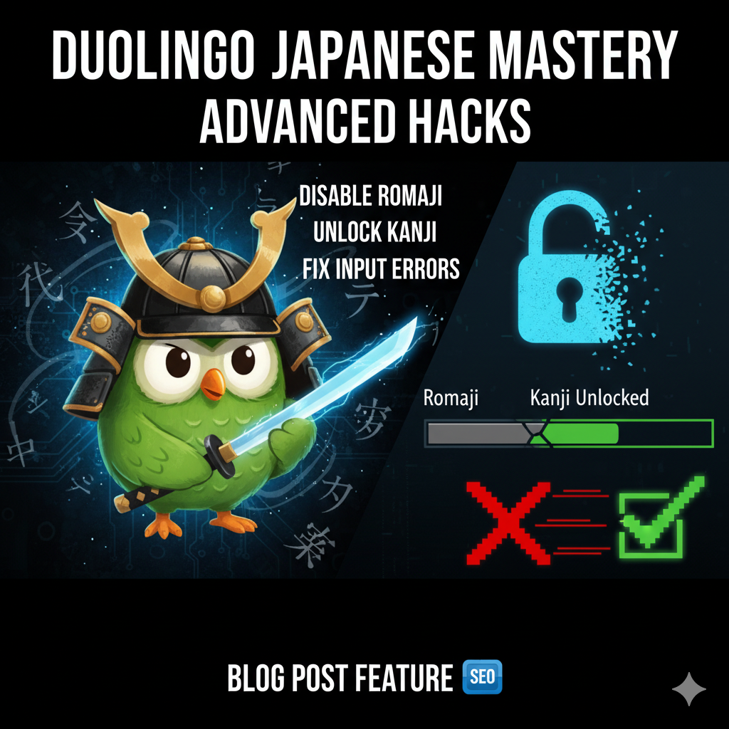 Duolingo Japanese Mastery: Advanced Hacks to Disable Romaji, Unlock Kanji, and Fix Input Errors