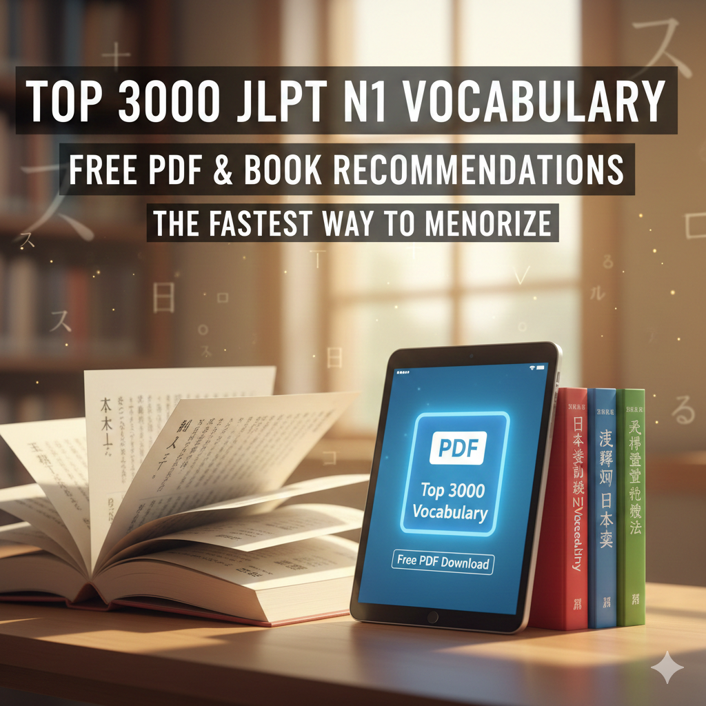 Top 3000 JLPT N1 Vocabulary: Free PDF, Book Recommendations, and The Fastest Way to Memorize