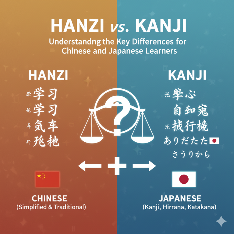 Hanzi vs. Kanji: Understanding the Key Differences for Chinese and Japanese Learners