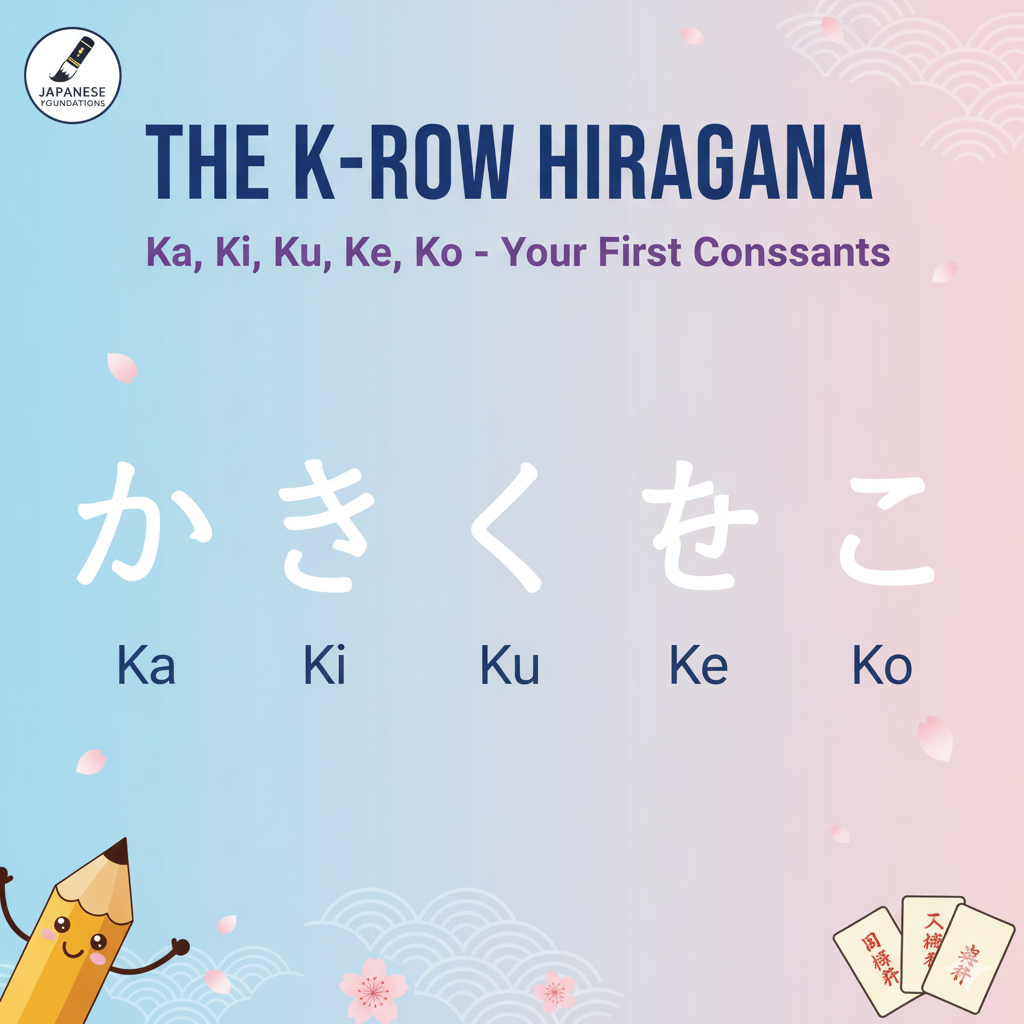 The K-Row Hiragana: Ka, Ki, Ku, Ke, Ko - Your First Consonants