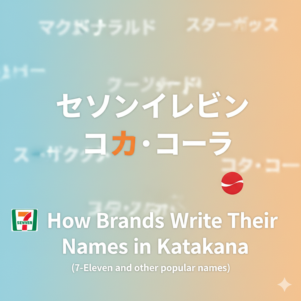 How Brands Write Their Names in Katakana (7-Eleven and other popular names)