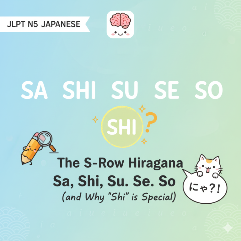 The S-Row Hiragana: Sa, Shi, Su, Se, So (and Why 'Shi' is Special)