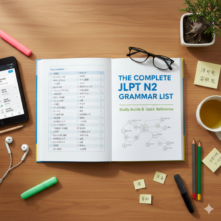 The Complete JLPT N2 Grammar List: Study Guide and Quick Reference