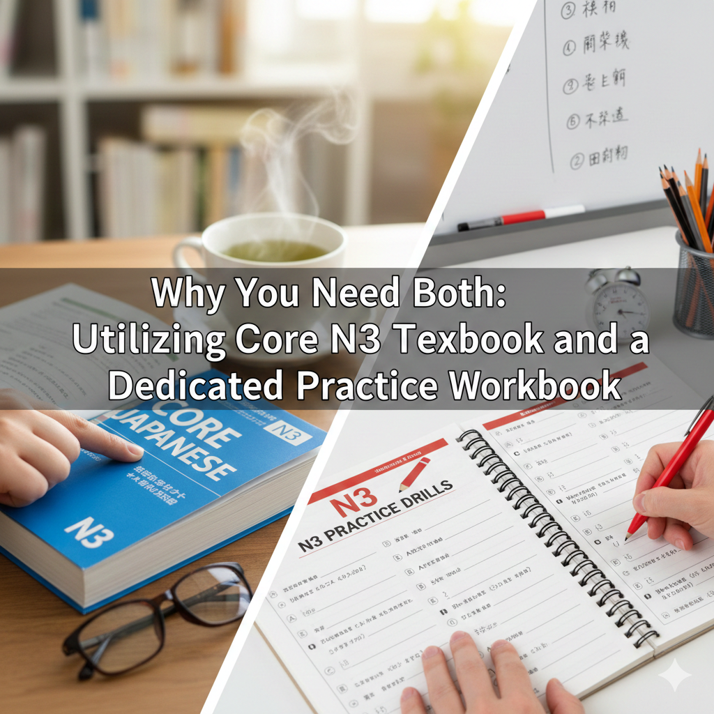 Why You Need Both: Utilizing Your Core N3 Textbook and a Dedicated Practice Workbook