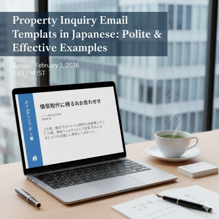 Property Inquiry Email Templates in Japanese: Polite & Effective Examples