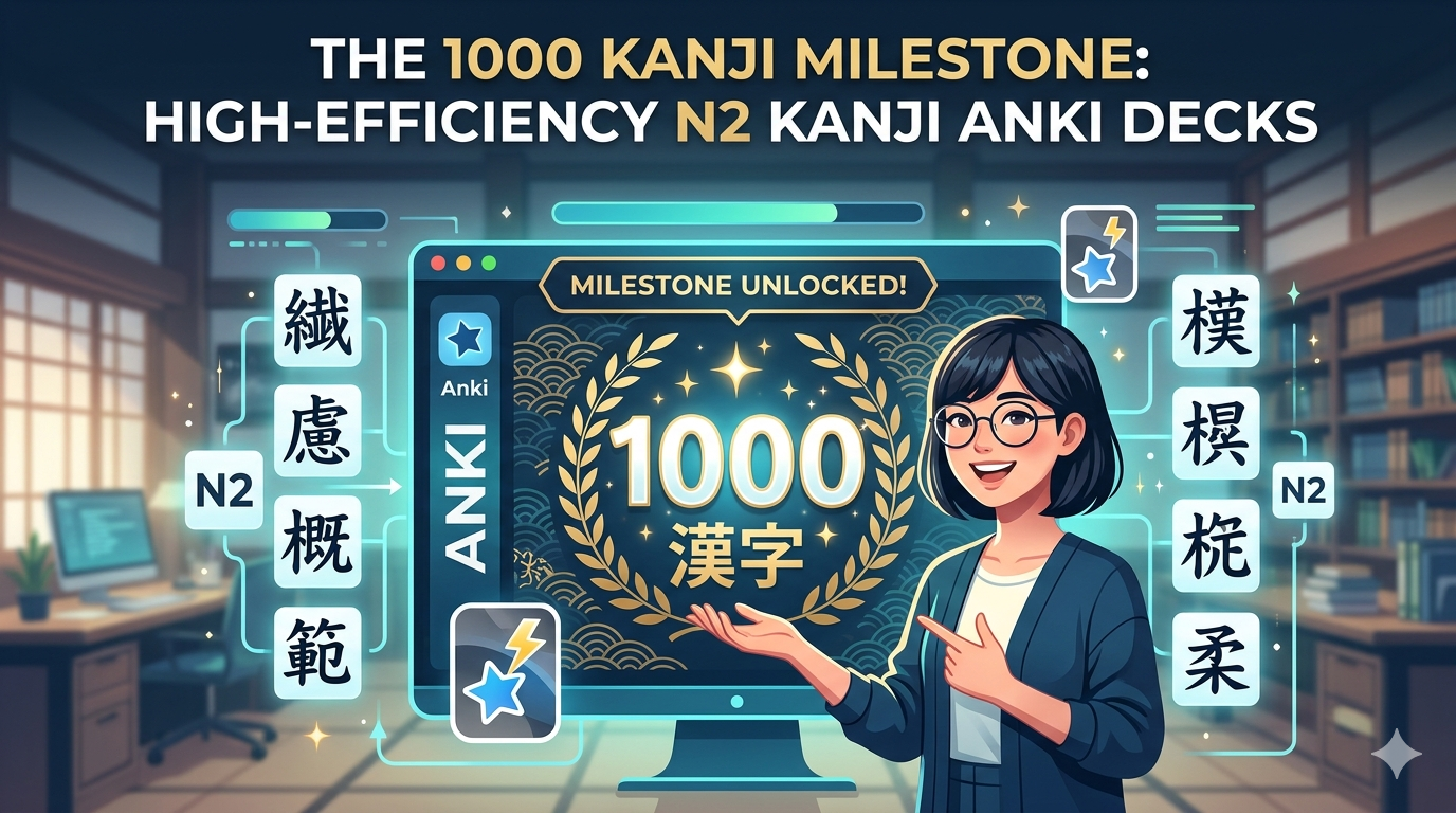 The 1000 Kanji Milestone: High-Efficiency N2 Kanji Anki Decks