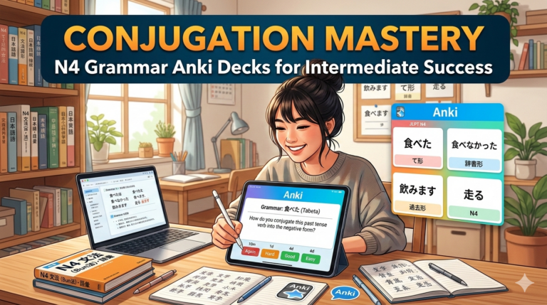 Conjugation Mastery: N4 Grammar Anki Decks for Intermediate Success