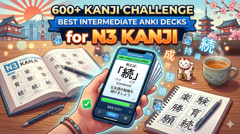 600+ Kanji Challenge: Best Intermediate Anki Decks for N3 Kanji